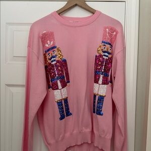 Pink Nutcracker Sweater